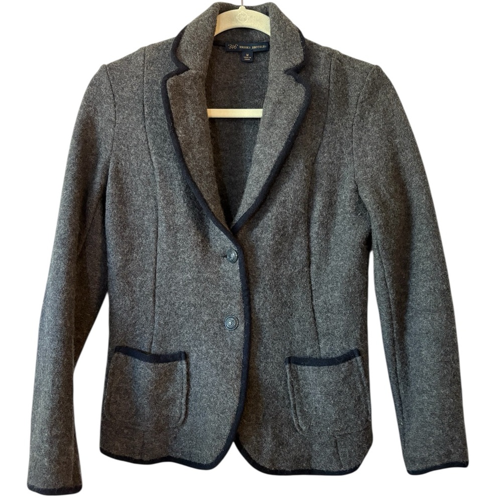 Brooks Brothers Women's Gray Wool Blend Blazer size M